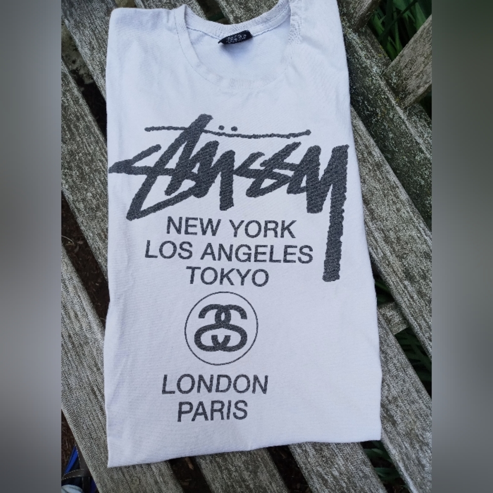 Stussy World Tour T-Shirt | White | Size M | GUC